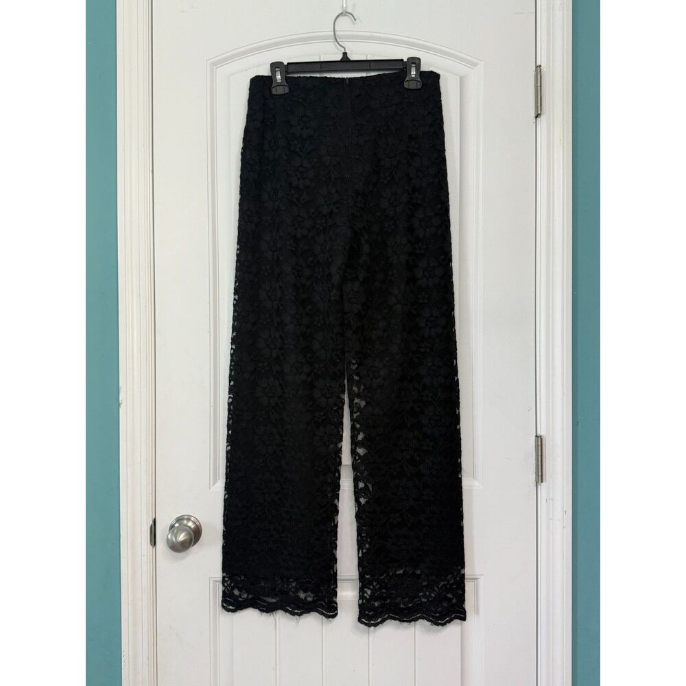 Black Lace Pants High Rise Coquette Size 6 Whimsigoth Dark Fairy 90s Romantic